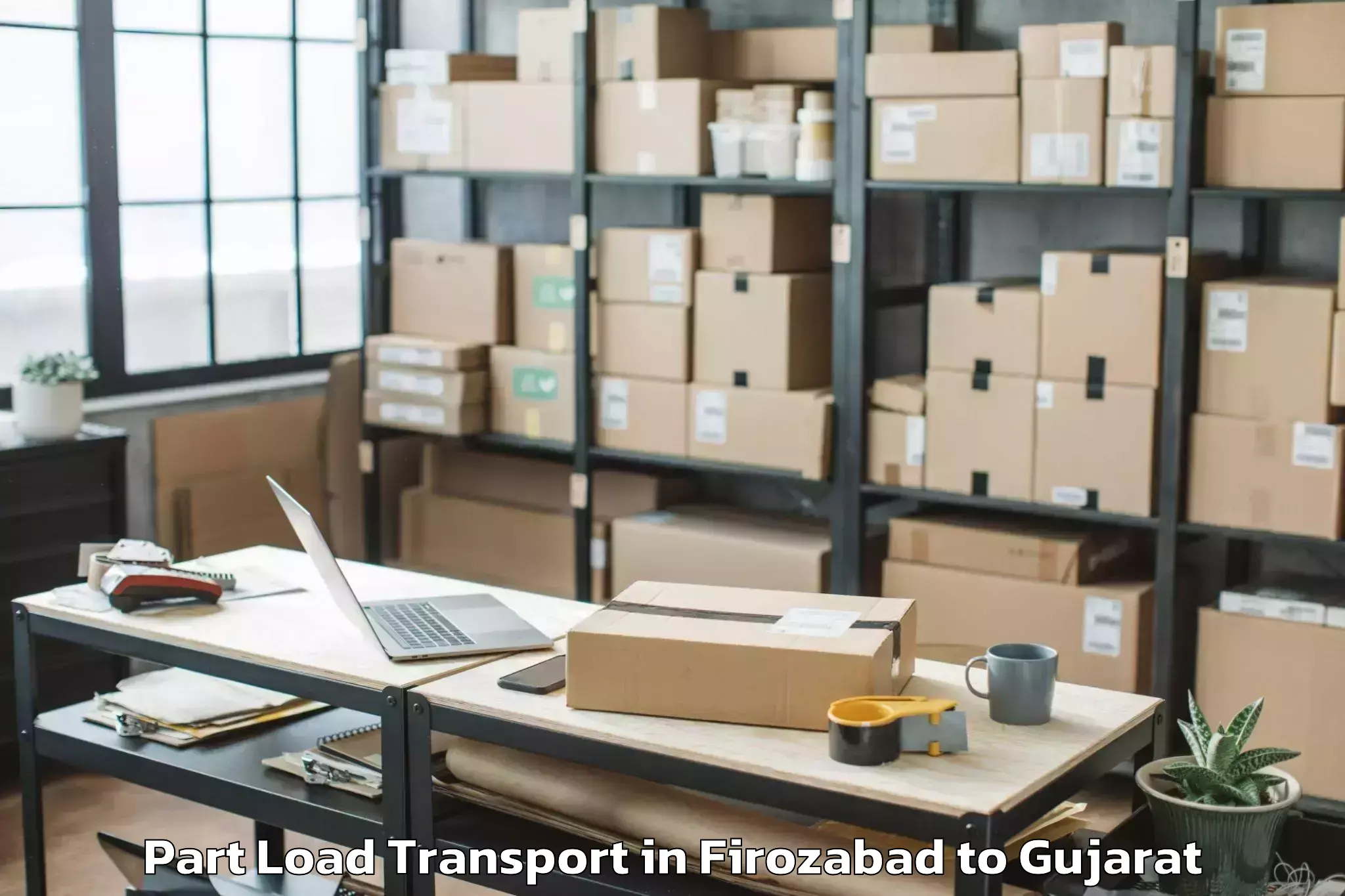 Easy Firozabad to Rapar Part Load Transport Booking